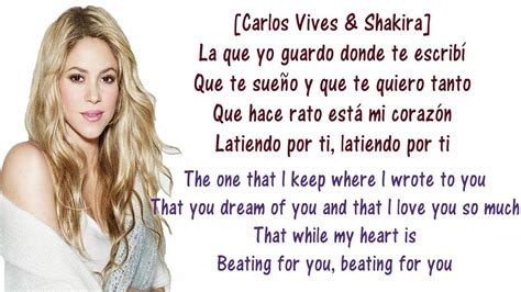 shakira spanish songs lyrics
